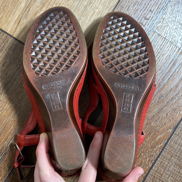 Aerosoles Hedge Maple Red Wedges Size 6.5 - Picture 7 of 12